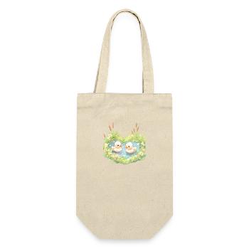 Heart Shaped Pond With Kawaii Ducks Surrounded - Gift Bag for Bottles - nature - Front
