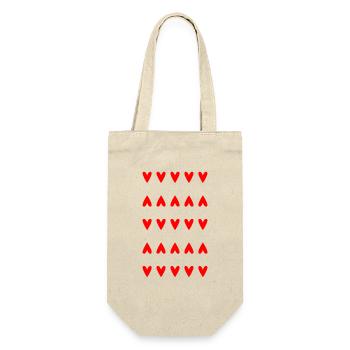 LIEBE. PAAR. ICH HABE GERADE GEHEIRATET. Junggesellinnenabschied. VALENTINSTAG. - Geschenkbeutel für Flaschen - Natur - Vorne