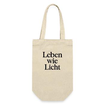 Leben wie Licht - Geschenkbeutel für Flaschen - Natur - Vorne