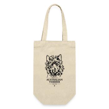 Australian Terrier Mom Hunde Hund Wilsigns - Geschenkbeutel für Flaschen - Natur - Vorne