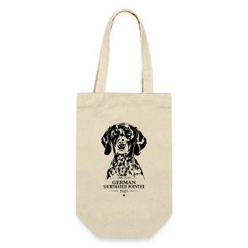 German Shorthaired Pointer Dad Hunde Hund Wilsigns - Geschenkbeutel für Flaschen - Natur - Vorne