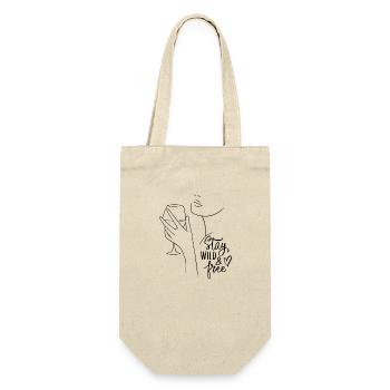 Weinliebe - Geschenkbeutel für Flaschen - Natur - Vorne