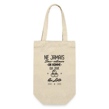 Ne jamais Sous estimer un Homme qui joue au Loto - Sac à bouteille - nature - Devant