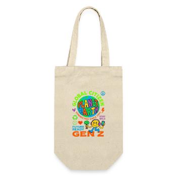 Global Citizen Planet Earth Gen Z - Geschenkbeutel für Flaschen - Natur - Vorne
