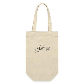 Werdende Mama - Geschenkbeutel für Flaschen - Natur - Vorne
