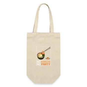 No Kimchi No Party - Gift Bag for Bottles - nature - Front