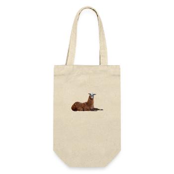 Lama - Geschenkbeutel für Flaschen - Natur - Vorne
