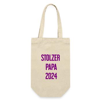 Proud Dad 2024 – for new fathers - Gift Bag for Bottles - nature - Front