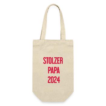 Proud Dad 2024 – for new fathers - Gift Bag for Bottles - nature - Front