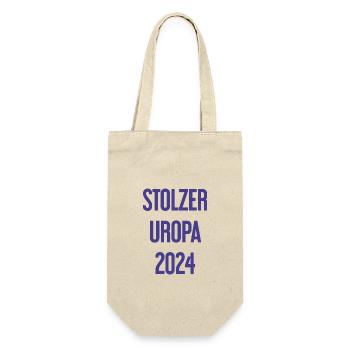 Stolzer Uropa 2024 - Geschenkbeutel für Flaschen - Natur - Vorne
