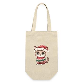 Bande dessinée de Noël de chat - Sac à bouteille - nature - Devant