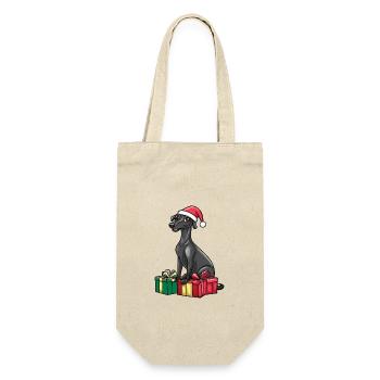 Greyhound Dog Christmas Gifts - Gift Bag for Bottles - nature - Front