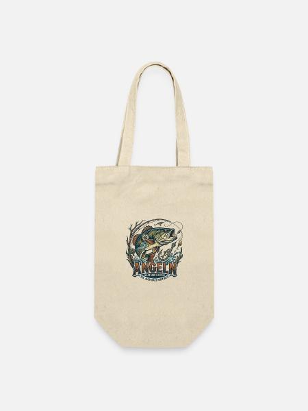Angeln Logo Wilde Seen Flüsse - Geschenkbeutel für Flaschen - Natur