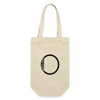 Buchstabe O - Geschenkbeutel für Flaschen - Natur - Vorne
