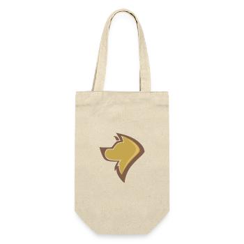Hund - Geschenkbeutel für Flaschen - Natur - Vorne