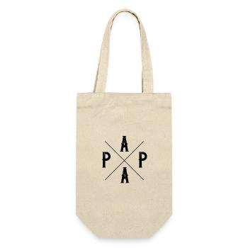 Papa - Geschenkbeutel für Flaschen - Natur - Vorne
