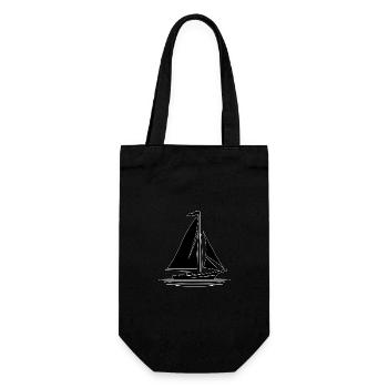 Contour du voilier - Sac à bouteille - noir - Devant