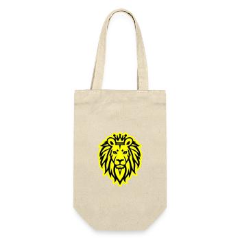 Lion Crown Logo - Gift Bag for Bottles - nature - Front
