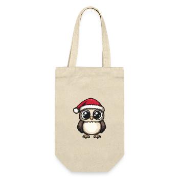 Owl Christmas Christmas - Gift Bag for Bottles - nature - Front