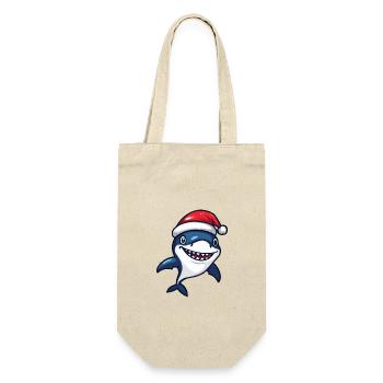Shark Christmas Christmas - Gift Bag for Bottles - nature - Front