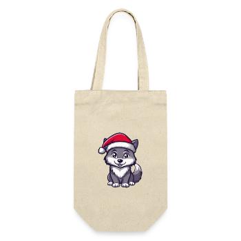 Wolf Weihnachten Christmas - Gift Bag for Bottles - nature - Front