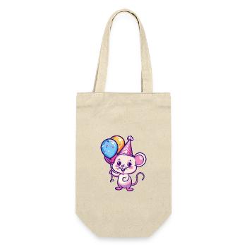 Mouse Birthday Baby - Gift Bag for Bottles - nature - Front