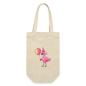 Flamingo Birthday Baby - Gift Bag for Bottles - nature - Front