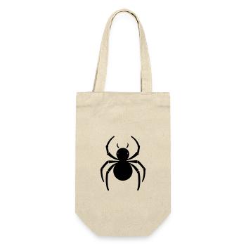 Spinne - Geschenkbeutel für Flaschen - Natur - Vorne