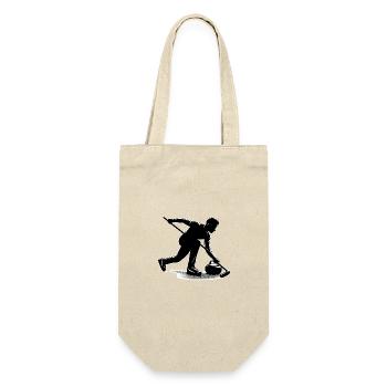 Curling Outline - Gift Bag for Bottles - nature - Front