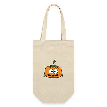 Kürbis Halloween - Geschenkbeutel für Flaschen - Natur - Vorne