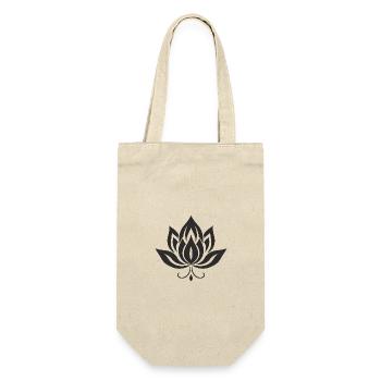 Minimalistisches Karma Lotusblüte T-Shirt - Geschenkbeutel für Flaschen - Natur - Vorne