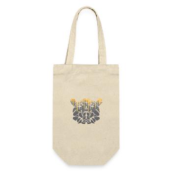 Geometric bear Mosaic with Gold Drips - Gift Bag for Bottles - nature - Front
