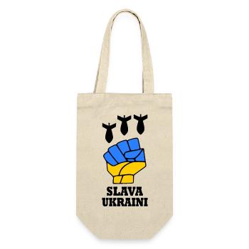 Slava ukraini - Geschenkbeutel für Flaschen - Natur - Vorne