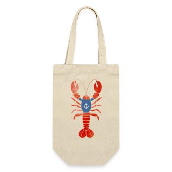 Homard avec chemise d’ancre – Design maritime - Sac à bouteille - nature - Devant