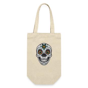 Skull Mexican Style, Día de Muertos - Gift Bag for Bottles - nature - Front