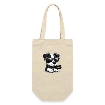 Chien teckel mignon - Sac à bouteille - nature - Devant