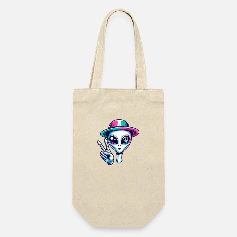 Peace Alien - Gift Bag for Bottles - nature