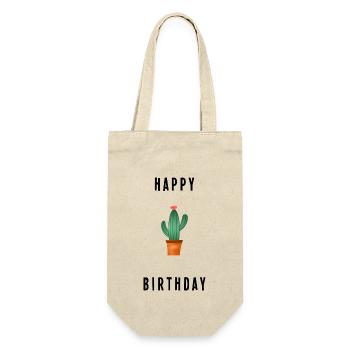JAHRESTAG. ALLES GUTE ZUM GEBURTSTAG!. ALLES GUTE ZUM GEBURTSTAG!. - Geschenkbeutel für Flaschen - Natur - Vorne