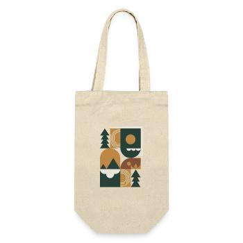 Geometric nature block design - Gift Bag for Bottles - nature - Front