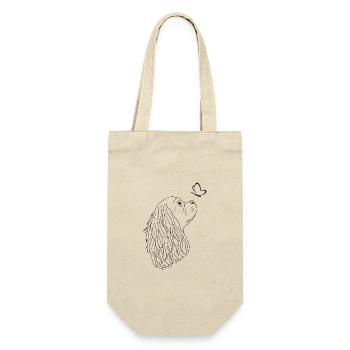 Cavalier King Charles Spaniel - Geschenkbeutel für Flaschen - Natur - Vorne