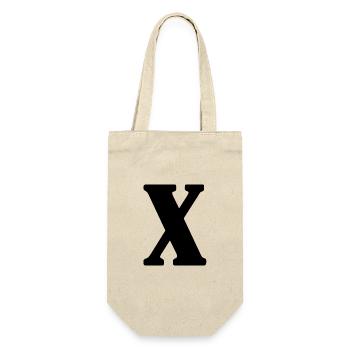 X - Gift Bag for Bottles - nature - Front