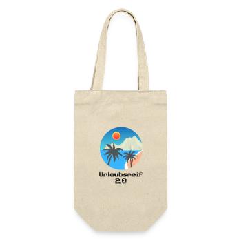 Motif de vacances avec des palmiers et une île, prêt pour les vacances 2.0 - Sac à bouteille - nature - Devant