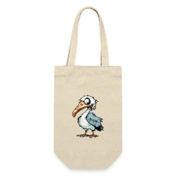 Pélican Oiseau Halloween Bande Dessinée Drôle - Sac à bouteille - nature - Devant