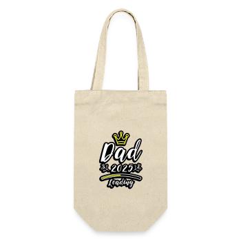 Dad 2025 Loading Papa Baby - Geschenkbeutel für Flaschen - Natur - Vorne