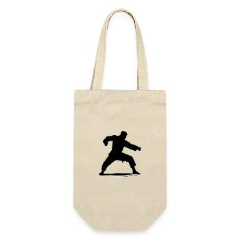 Judo Fighter Outline - Gift Bag for Bottles - nature - Front