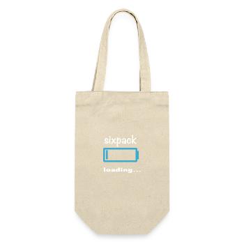 Six Pack Loading - Gift Bag for Bottles - nature - Front