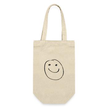 be happy - Geschenkbeutel für Flaschen - Natur - Vorne