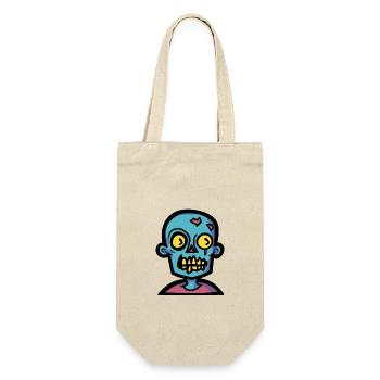 Zombie Halloween Comic Gruselig - Geschenkbeutel für Flaschen - Natur - Vorne