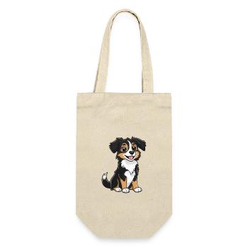 Australian Shepherd Dog Comic Baby - Gift Bag for Bottles - nature - Front