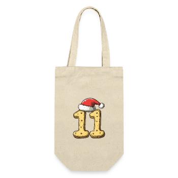 11 Numéro Noël - Sac à bouteille - nature - Devant
